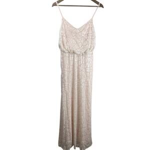 Slate And Willow Dress Women 4 Pink Maxi Sequins Classic‎ Wedding Guest Spring